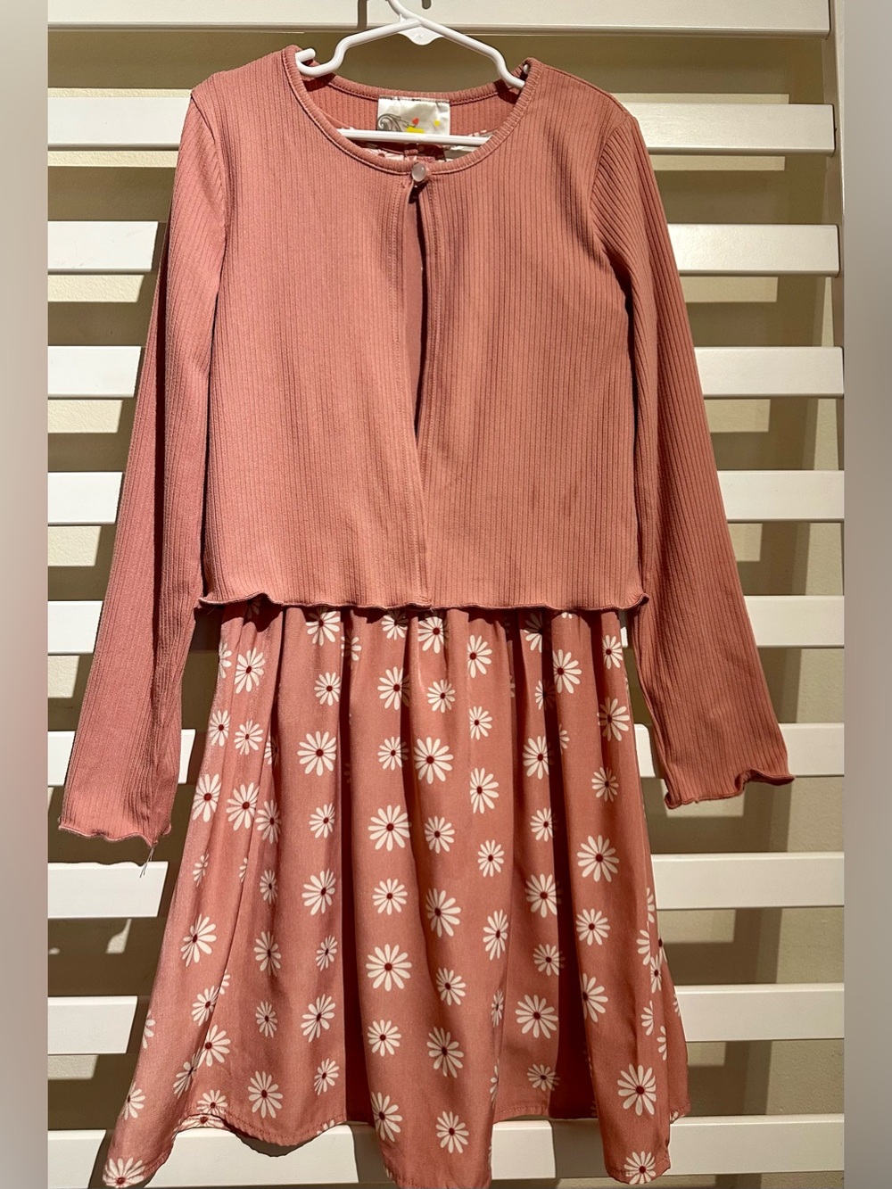 Jenna & Jessie Girls 6X Daisy Dress & Cardigan Set